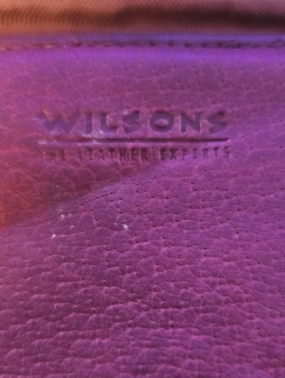 Wilson Purple Brown Leather Wallet Cross Body Purse